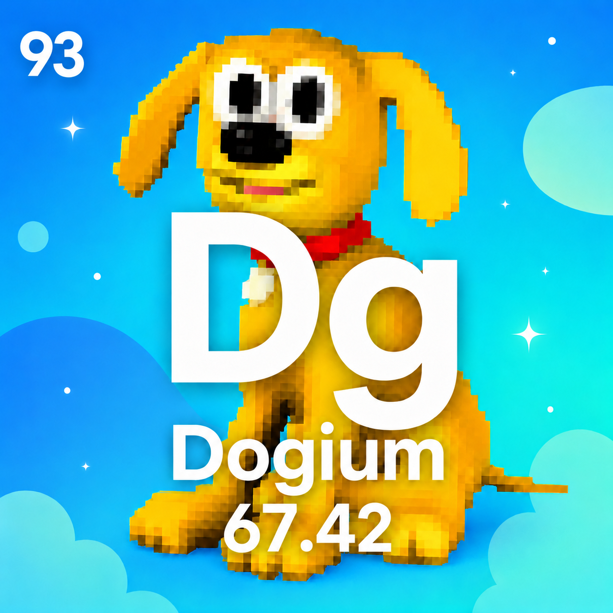 Element card for Dogium, a pixel dog